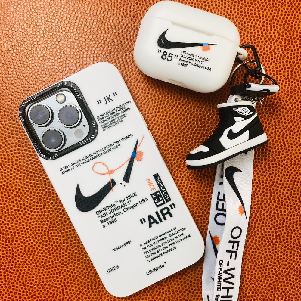 White iPhone 11/12/13/Pro/Pro Max and AirPods Gen 1/2/Pro/3/Pro 2nd Cases Set - Picture 1 of 6